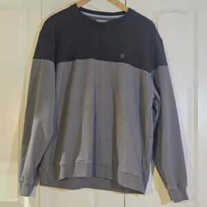Izod Men's Sweatshirt Size XXL Advantage Performance Black/Gray Pullover SOFT!
